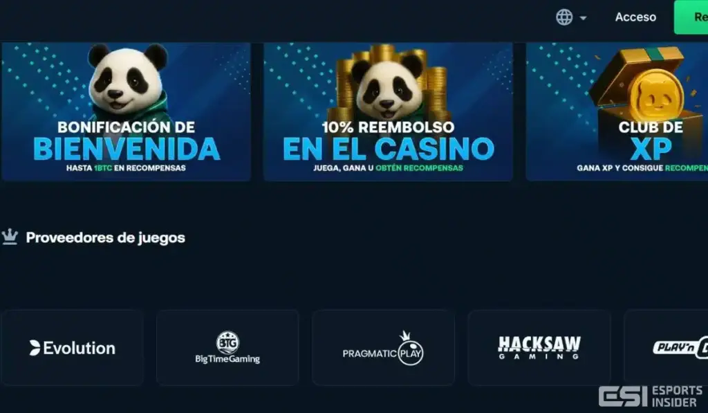 Betpanda es el mejor casino con criptomonedas que acepta Bitcoin