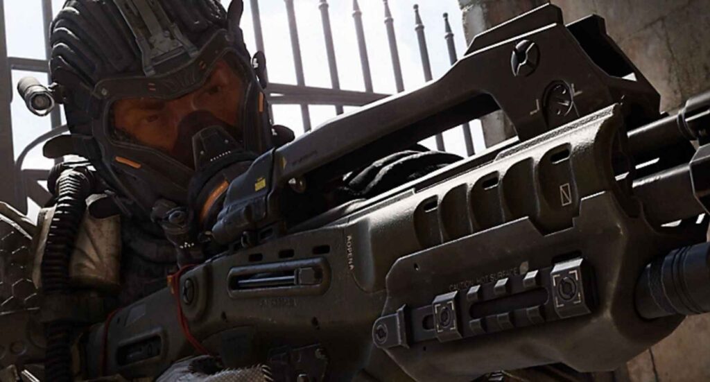 Call of Duty: Black Ops 4 saldatura saldata che punta al fucile futuristico
