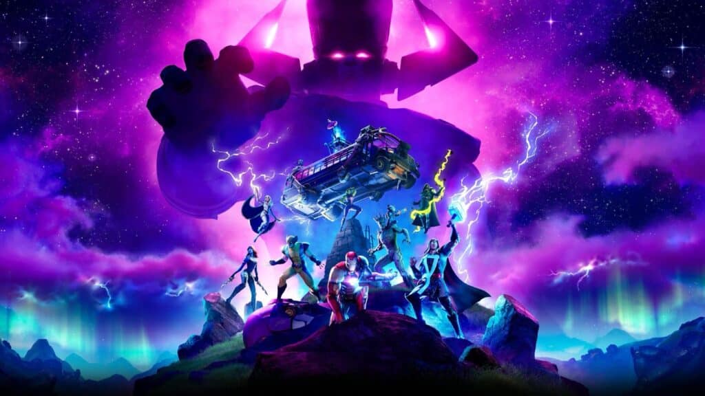 Perang Nexus Fortnite dengan Galactus dan Marvel Heroes