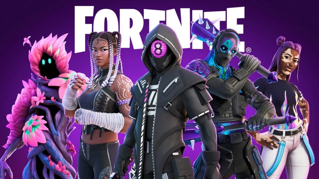 Karakter Fortnite dari Berbeda Battle Passes Berpose Bersama