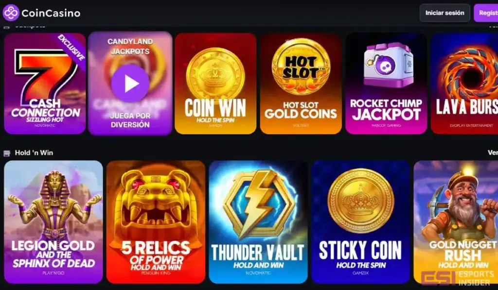 CoinCasino retiradas instantáneas criptomonedas
