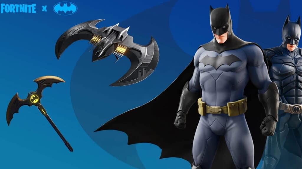 Fortnite Batman crossover with skins and themed weapons