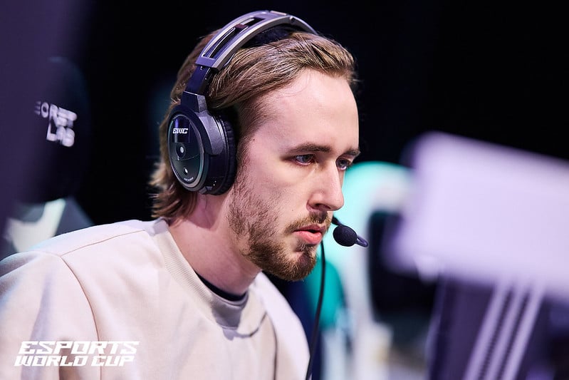 Quinn 'Quinn' Callahan competing in the Dota 2 tournament of the 2024 Esports World Cup