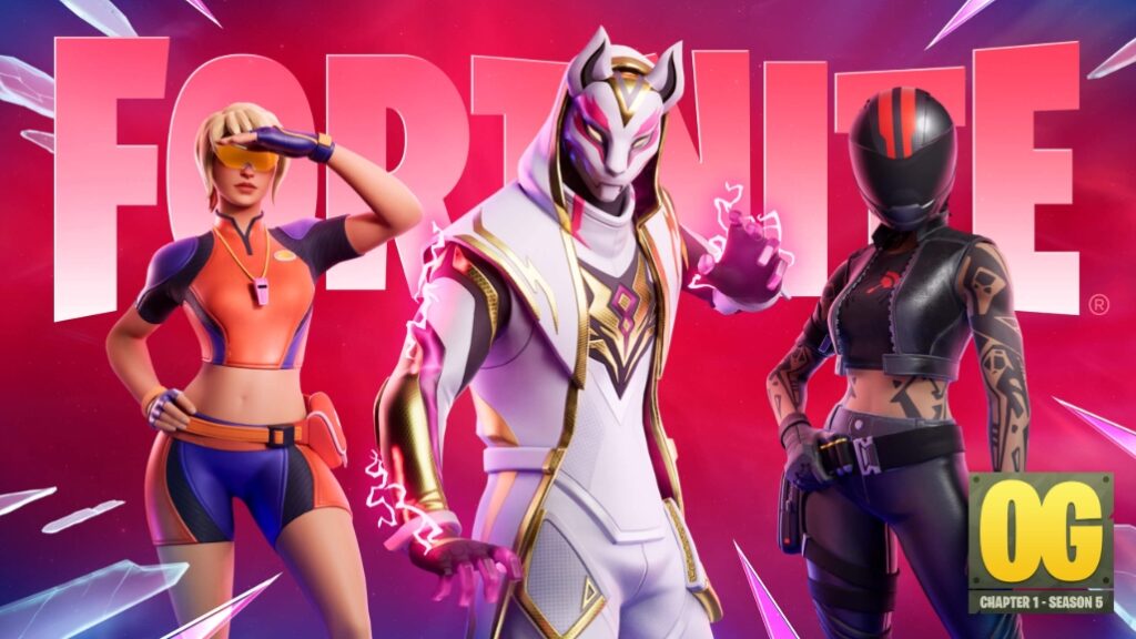 Fortnite OG Chapter 1 Season 5 in-game character skins 