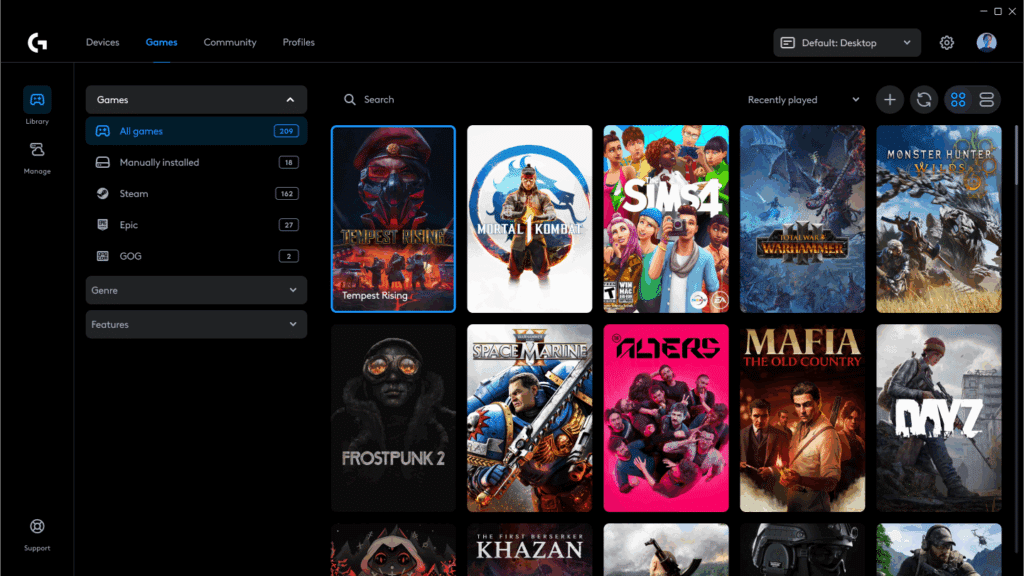 Logitech G Games Hub