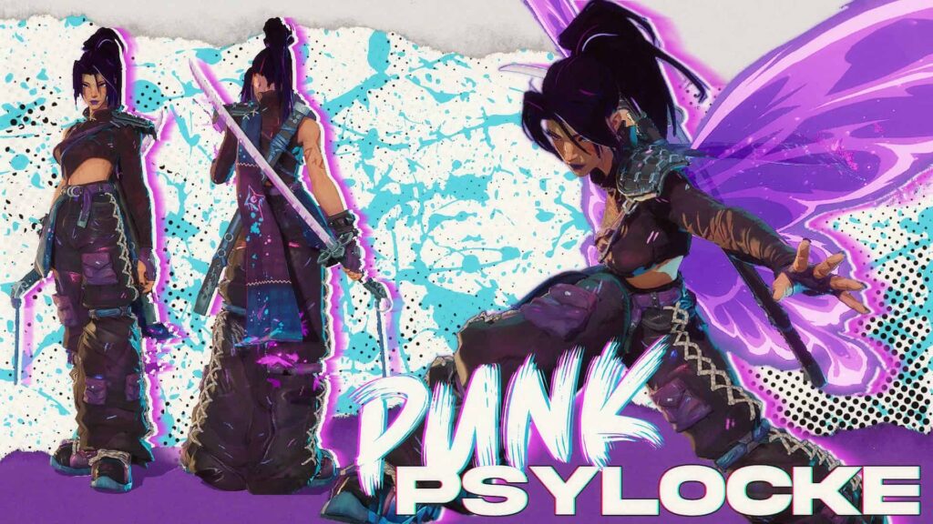 Punk Psylocke mod featuring Psylocke in a punk-inspired outfit with neon effects