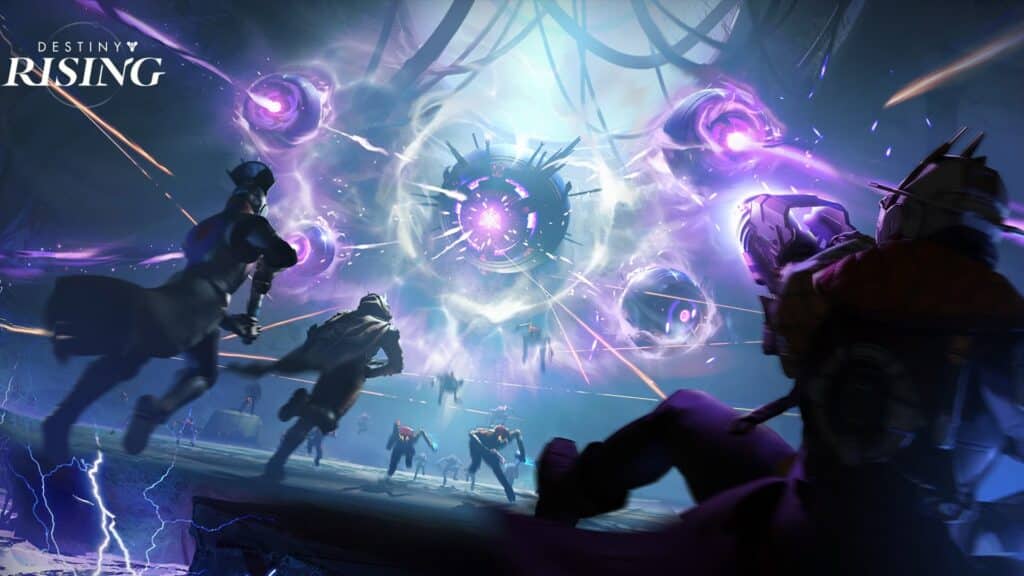 Guardians che combattono l'energia del boss sfere a destinazione: opere d'arte in ascesa