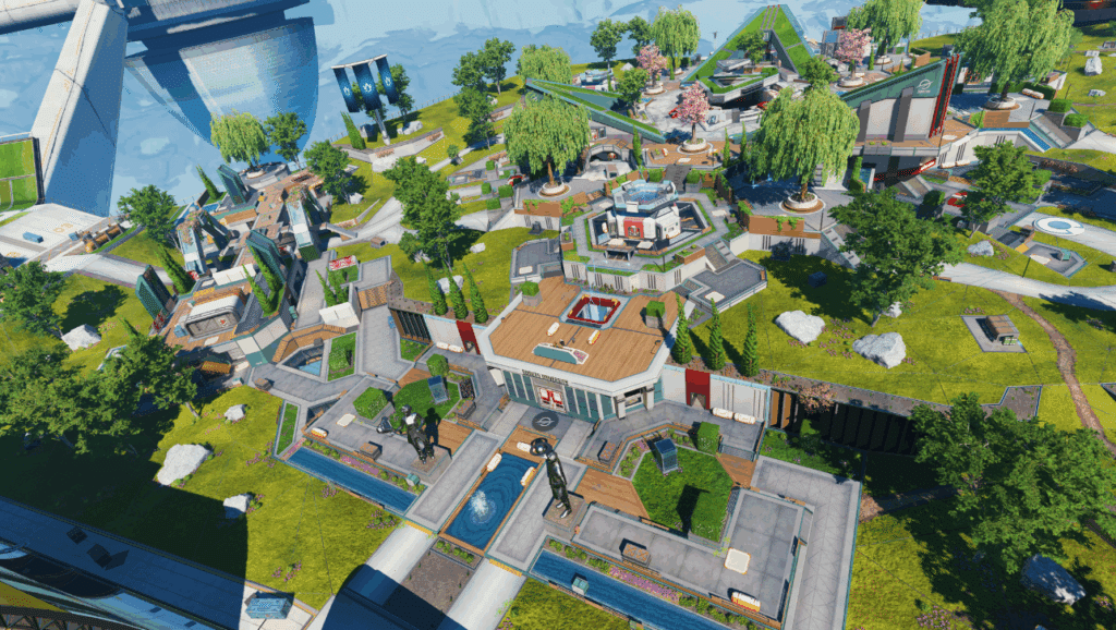 Apex Legends Season 27 Amped Olympus rework Somers University POI in game screenshot