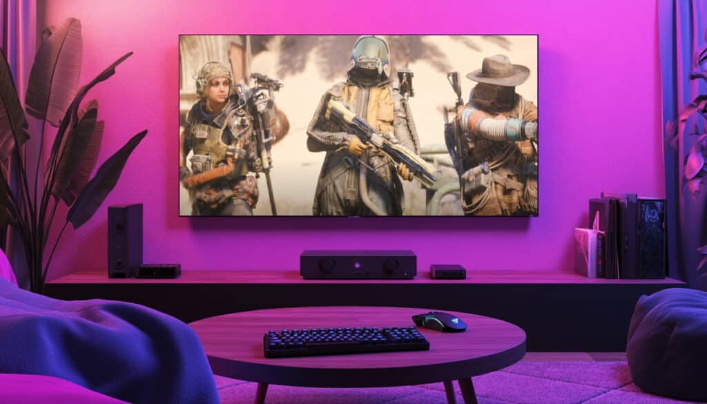 Three armed characters stand ready for battle in Arc Raiders