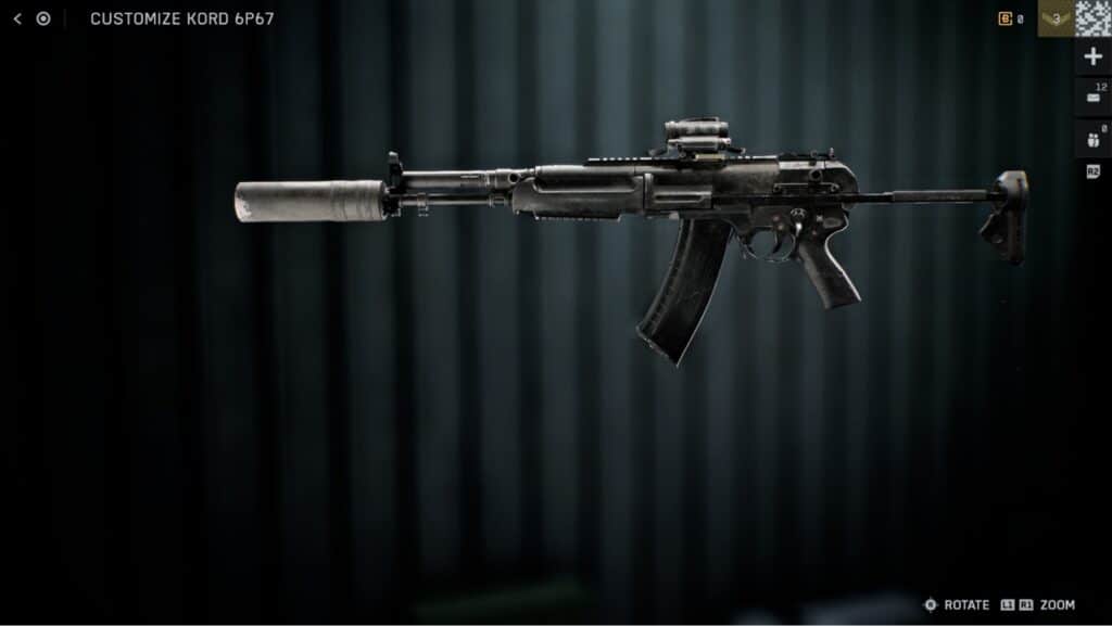 A screenshot from BF 6 with Kord 6P67