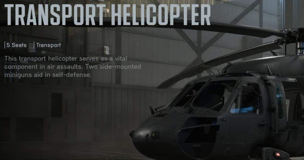 Transport Helicopter from Battlefield 6