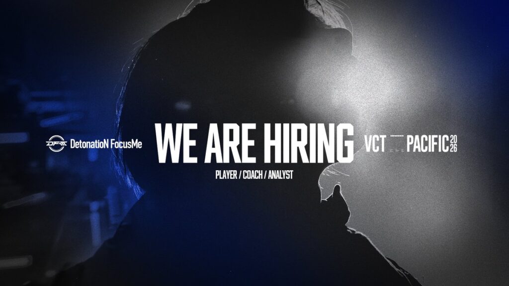 DetonatioN FocusMe VALORANT VCT Pacific 2026 recruitment graphic