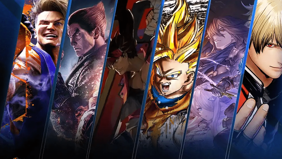 EVO France 2025 titles, including Street Fighter 6, Tekken 8, Guilty Gear Strive, Dragon Ball Fighter, Granblue Fantasy versus Rising, and FATAL FURY: City of the Wolves