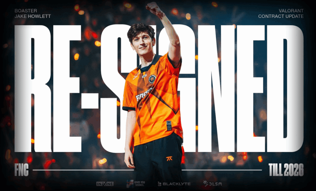 Boaster resigns with Fnatic VALORANT