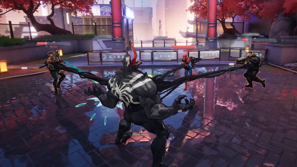 Marvel Rivals game scene with Venom