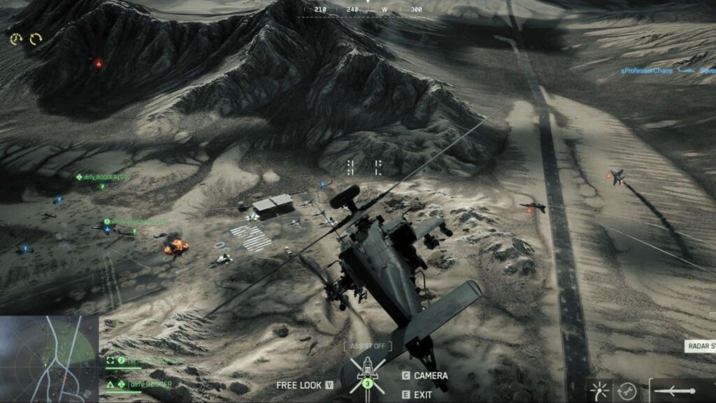 Veduta aerea da un elicottero al BF 6