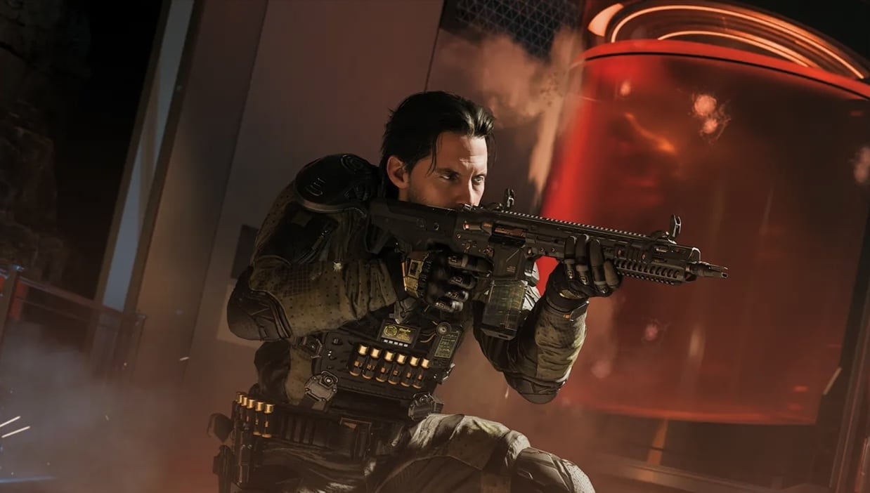Man aiming a gun in Black Ops 7