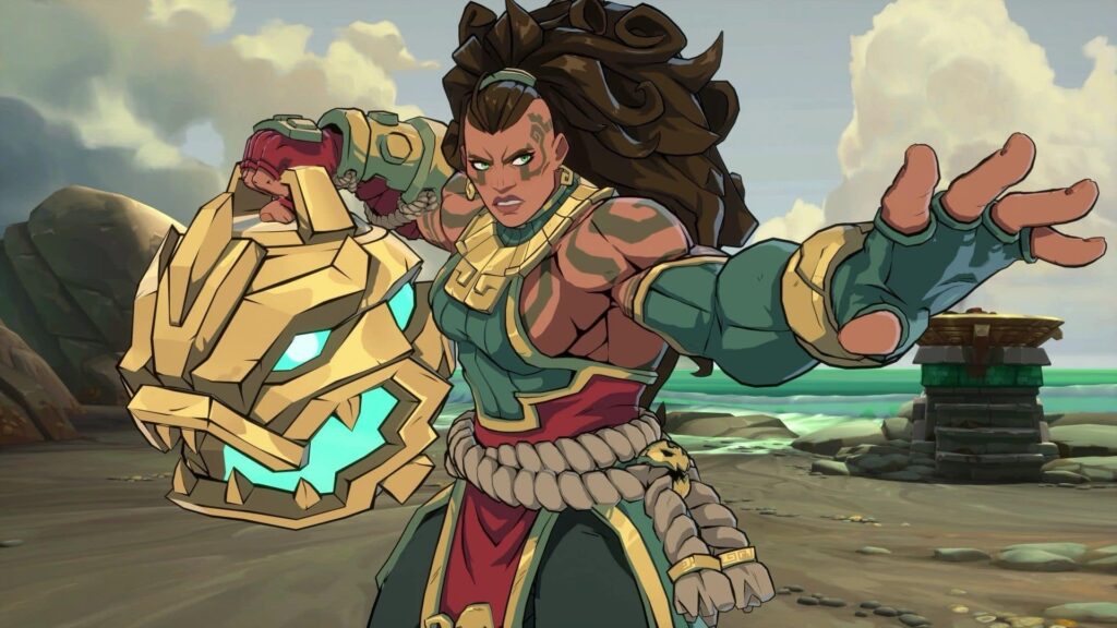 Illaoi summons her power with the golden idol in 2XKO