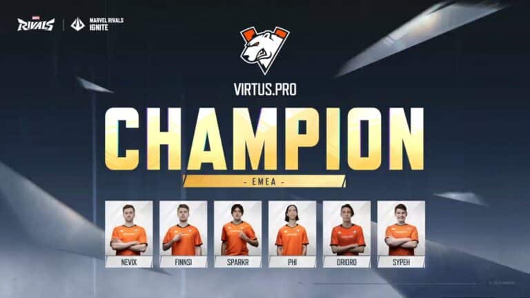 Virtus.pro win Marvel Rivals Ignite Stage 2 EMEA
