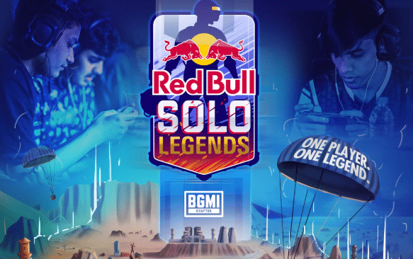 Red Bull Solo Legends Battle Grounds Mobile India tournament announcement graphic 