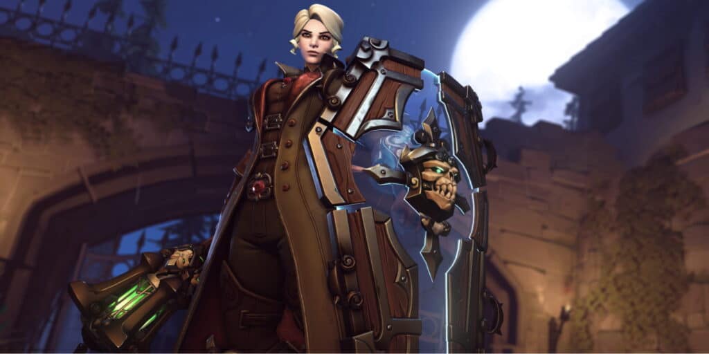 Brigitte im Vampirjäger-Skin
