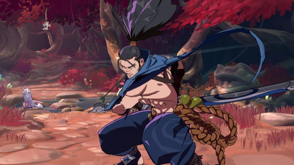 Yasuo readies his sword for combat in 2XKO