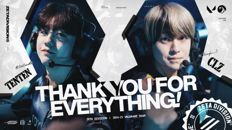 ZETA DIVISION parts ways with VALORANT players CLZ and TenTen