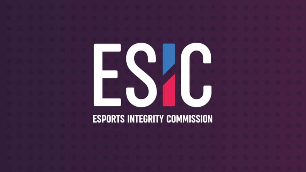 Image of ESIC logo on a dark purple background