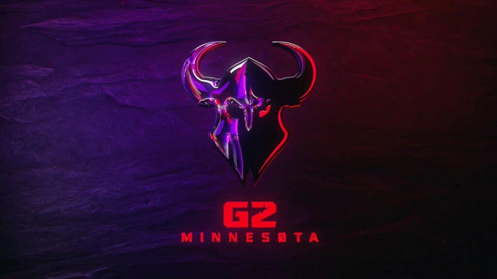 Image of G2 Minnesota logo on a purple and black background