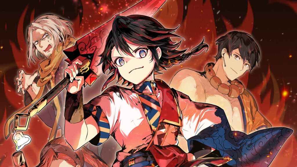 G2 Esports Red Aura webtoon characters on a dark red background