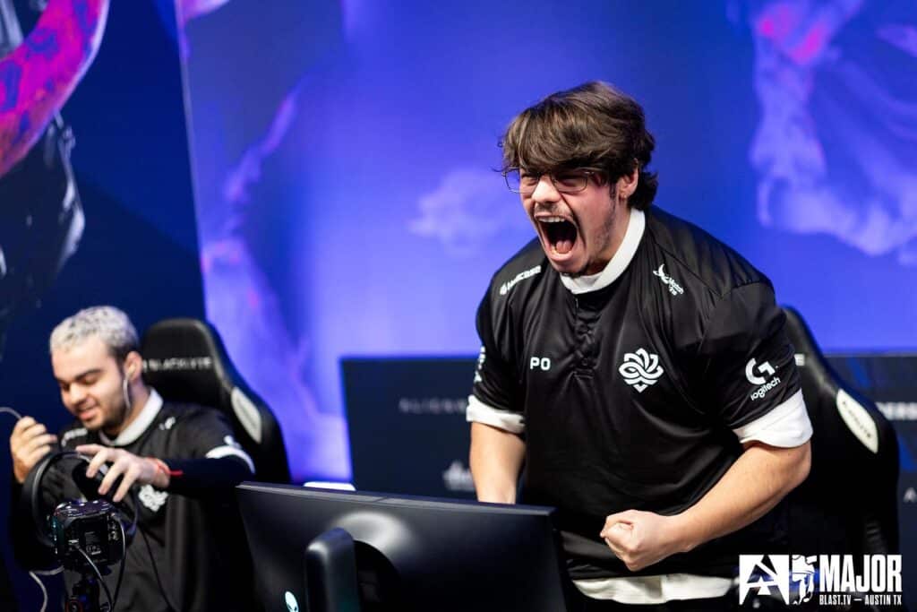 Image of Legacy Counter-Strike player celebrating at BLAST Austin Major