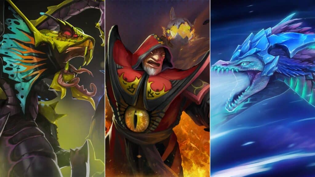 Drei Dota 2-Charakterporträts