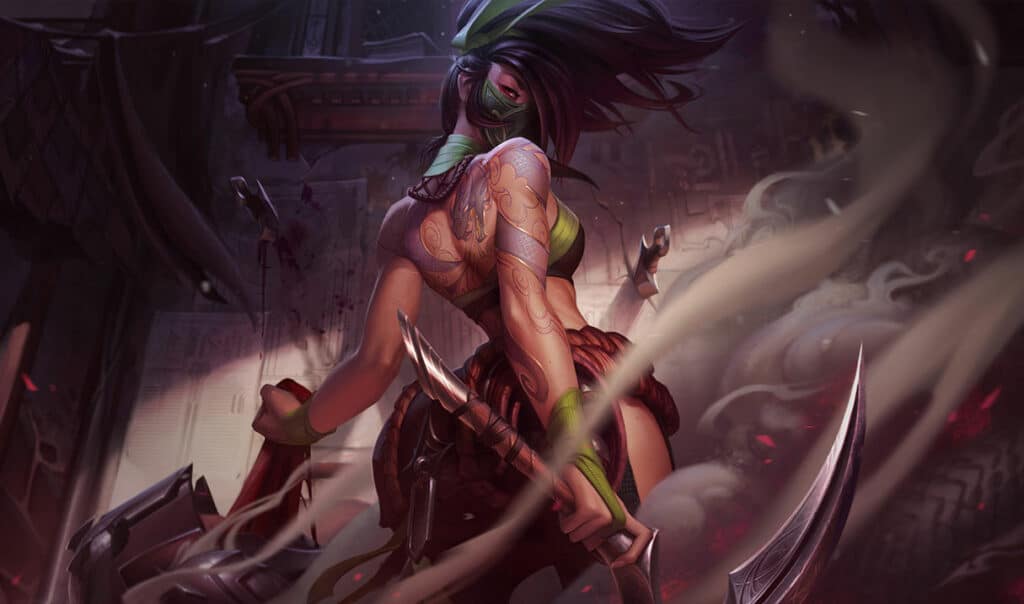 Un personaggio di League of Legends chiamato Akali.