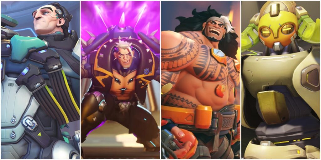 Collage con personajes de Overwatch