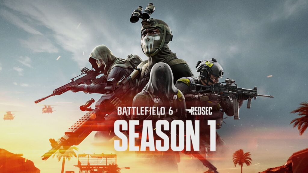 Arte da capa do RedSec da 1ª temporada do Battlefield 6