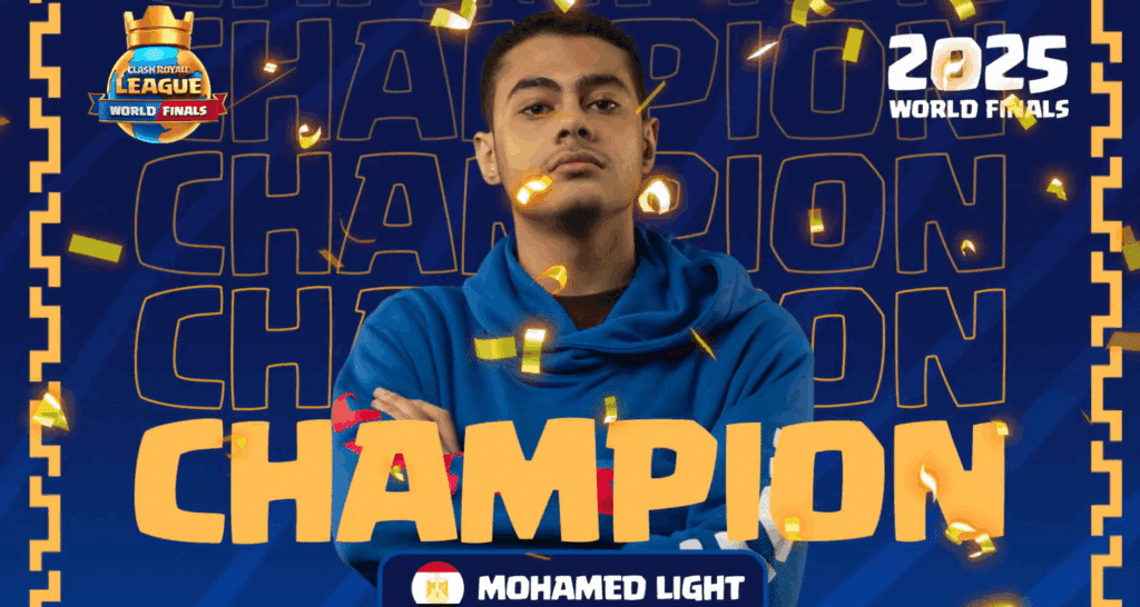 Clash Royale League World Finals Mohammed Light 2025 Gewinnergrafik 