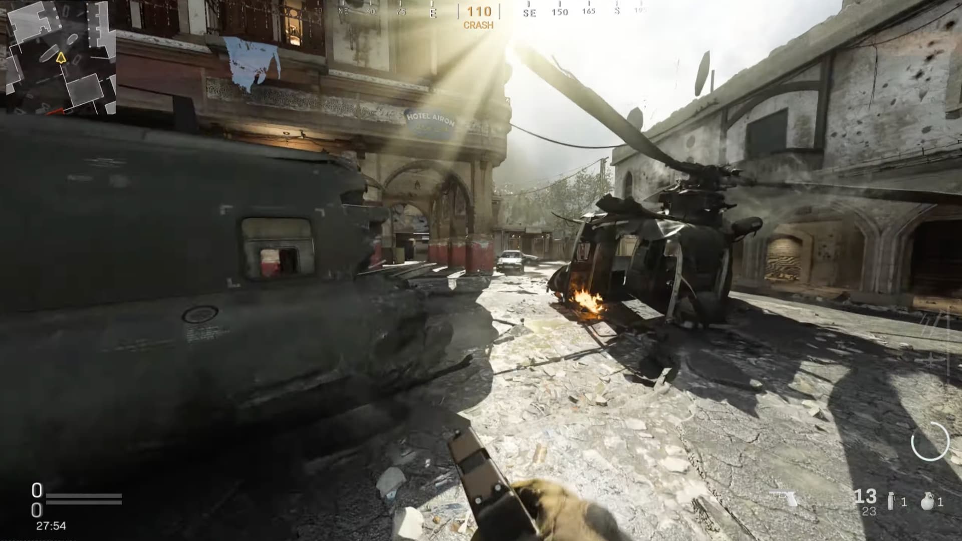 Call of Duty 4: Modern Warfare-Gameplay an einem Ort namens Crash