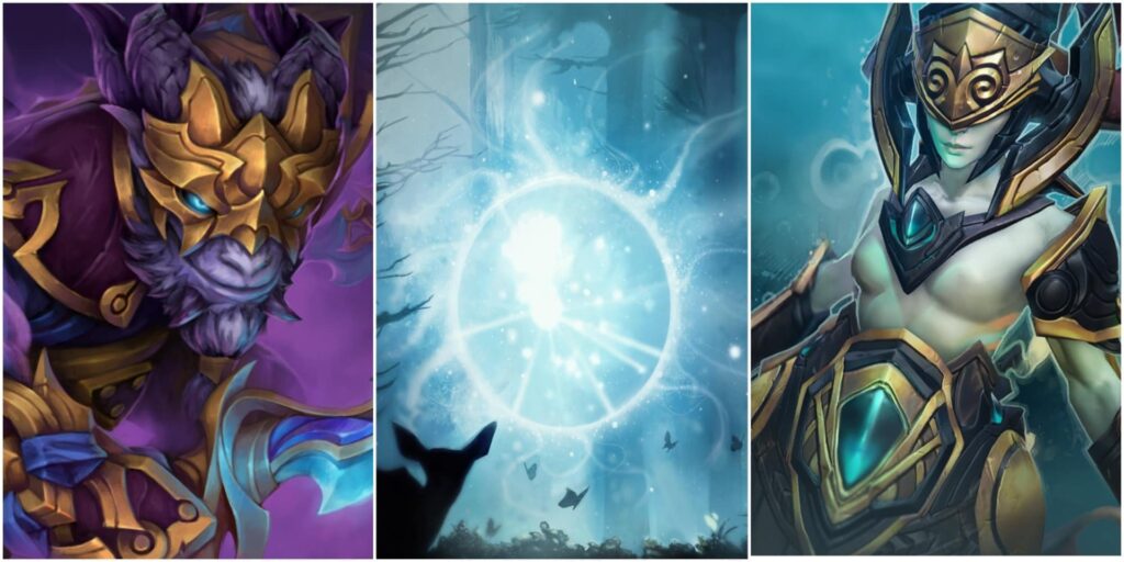 Eine Collage zeigt drei Dota 2-Charaktere