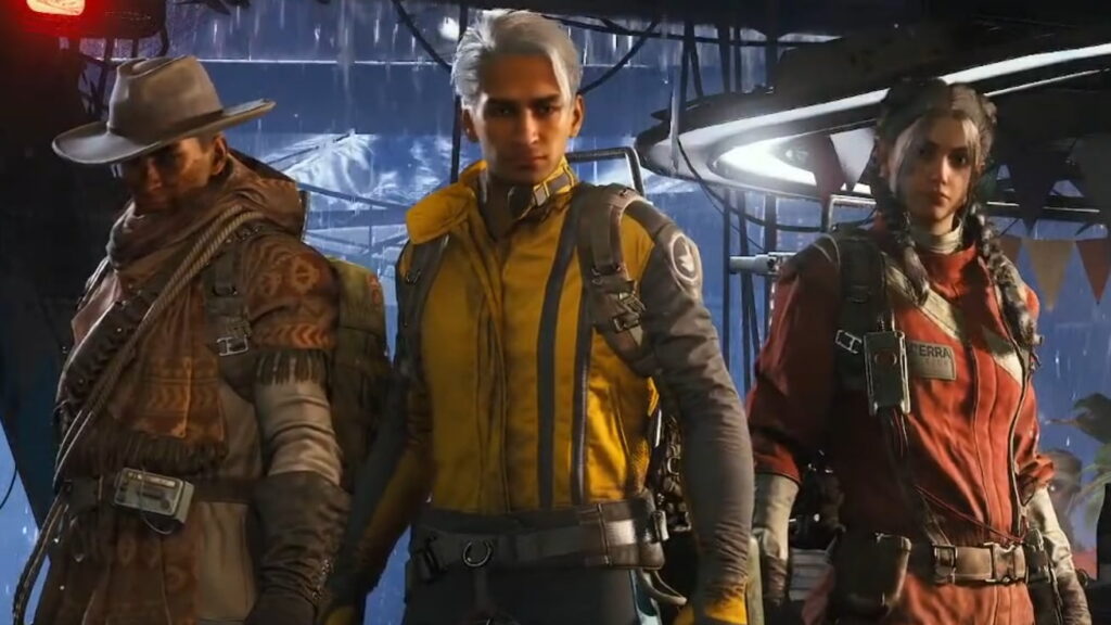 Drei Arc Raiders-Charaktere stehen selbstbewusst da