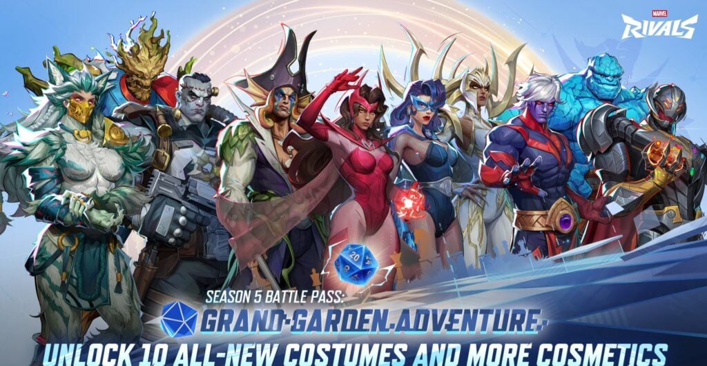 Marvel Rivals Season 5 cover featuring various characters