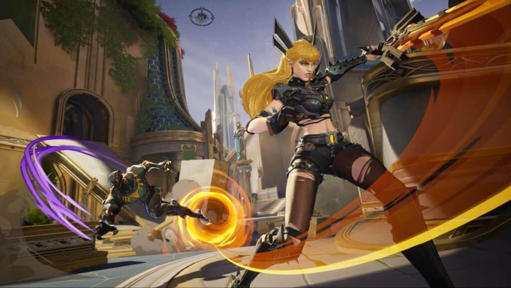 Magik e Black Panther di Marvel Rivals in un'intensa scena di corsa 