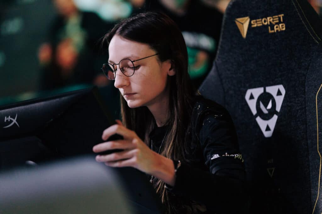 Shopify Rebellion Gold's sarah at VALORANT Game Changers Championship 2025