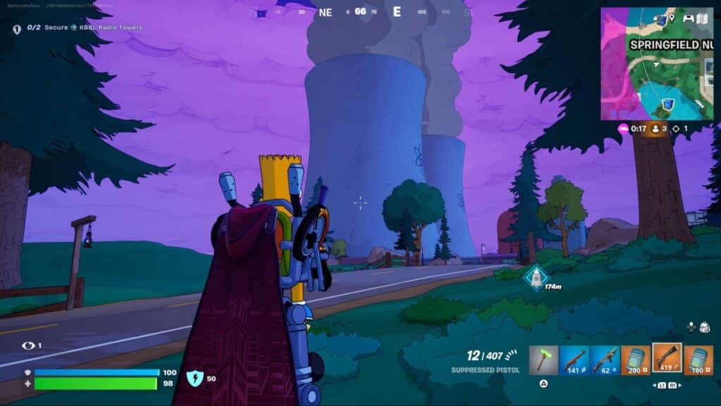 Kernkraftwerk Springfield in Fortnite x Simpsons