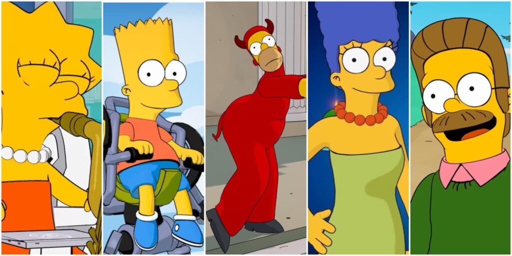 Simpson's characters in a collage