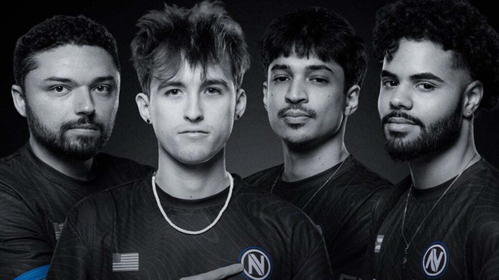 Image of Team Envy Halo roster wearing Team Envy jerseys on a black backgroud