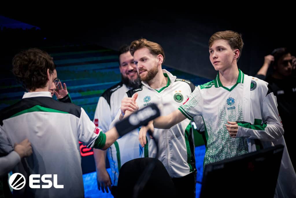 Image of Team Falcons Counter-Strike celebrating at IEM Chengdu 2025