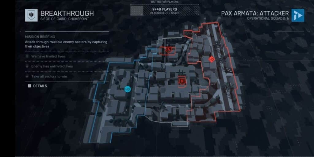 Breakthrough is een progressieve gamemode met 48 spelers
