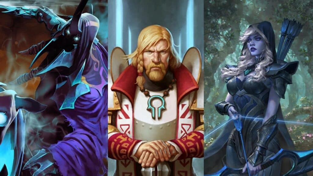 Abaddon, Omni Knight und Drow Ranger aus Dota 2