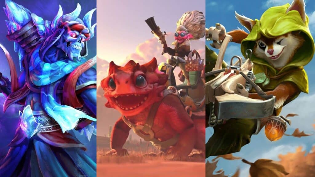 Lich, Snapfire und Hoodwinked aus Dota 2