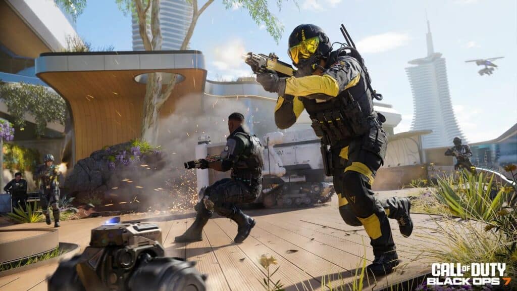 Soldat mit Waffe in Black Ops 7